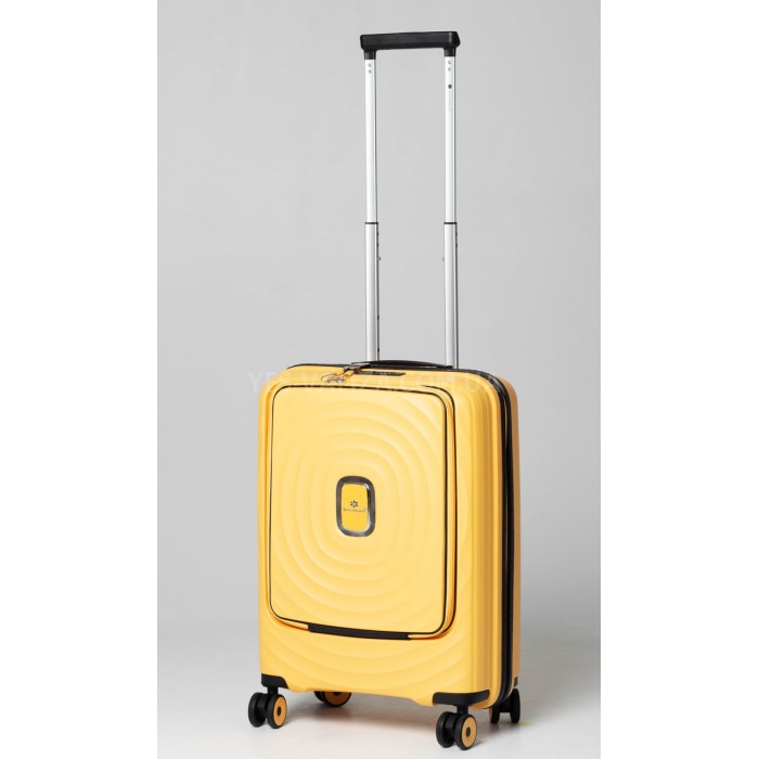 Валіза ручна поклажа S поліпропілен жовта 55х38х20/35л/2.8кг/Snowball, фото 3