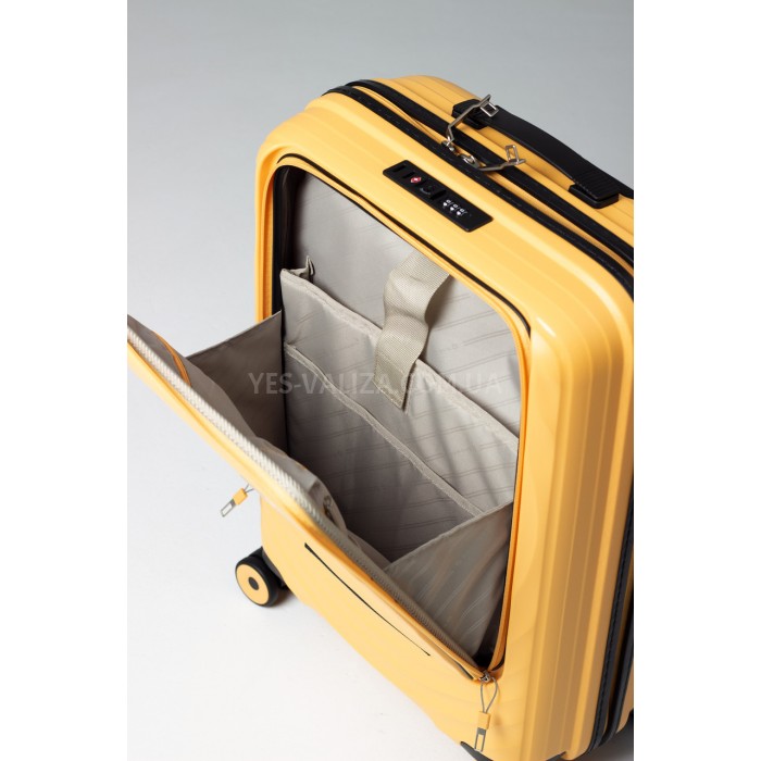 Чемодан ручная кладь S полипропилен жёлтый 55х38х20/35л/2.8кг/Snowball, фото 8