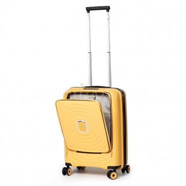 Валіза ручна поклажа S поліпропілен жовта 55х38х20/35л/2.8кг/Snowball