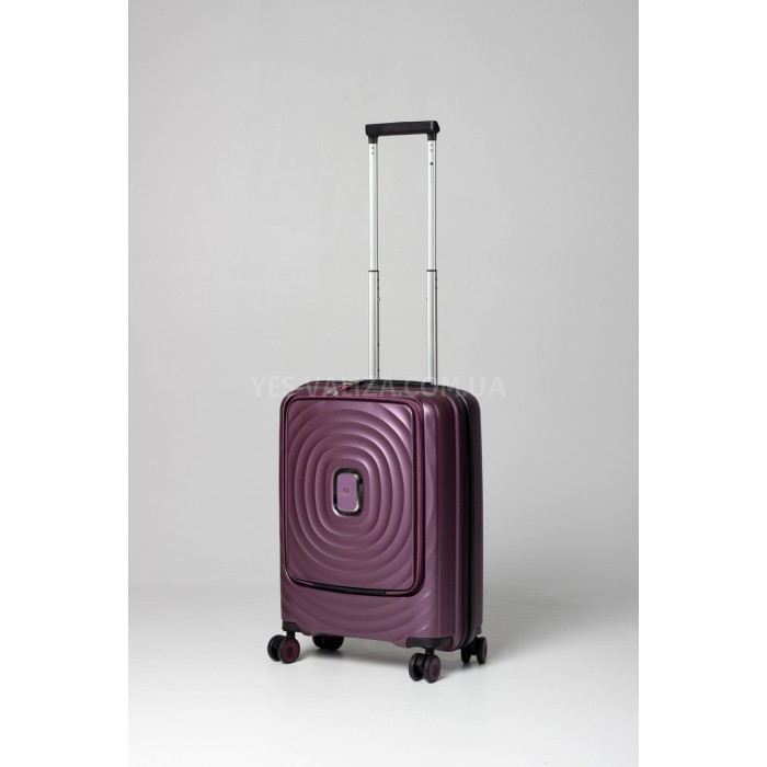 Валіза ручна поклажа S поліпропілен фіолет 55х38х20/35л/2.8кг/Snowball, фото 3