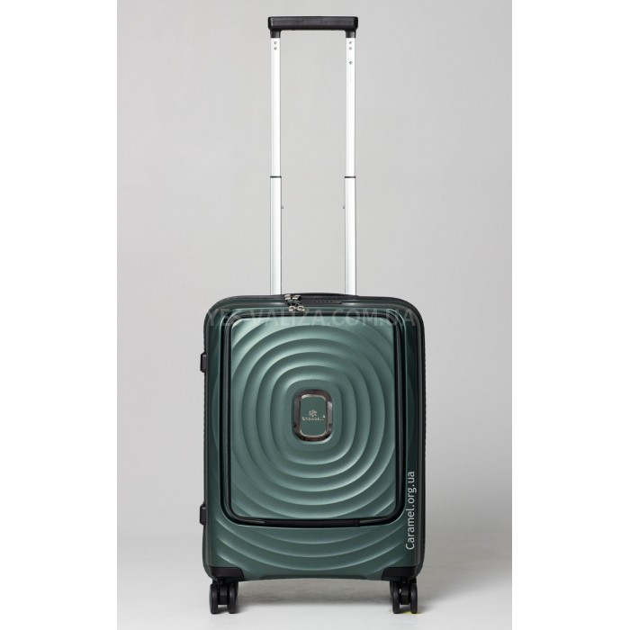Чемодан ручная кладь S полипропилен зелёный 55х38х20/35л/2.8кг/Snowbal, фото 2