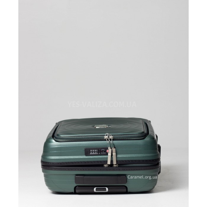 Валіза ручна поклажа S поліпропілен зелена 55х38х20/35л/2.8кг/Snowball, фото 7