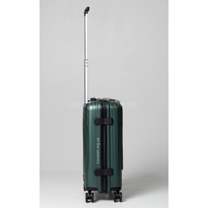 Чемодан ручная кладь S полипропилен зелёный 55х38х20/35л/2.8кг/Snowbal, фото 5