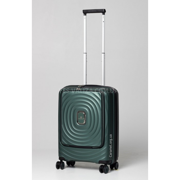 Чемодан ручная кладь S полипропилен зелёный 55х38х20/35л/2.8кг/Snowbal, фото 3