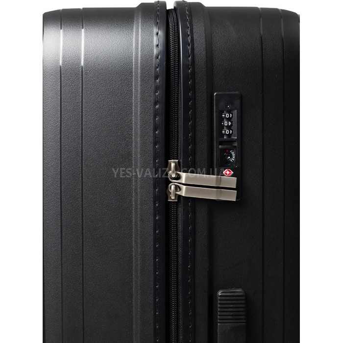 Чемодан средний M полипропилен чёрный 66х45х27/72л/3кг/Snowball 35203, фото 8