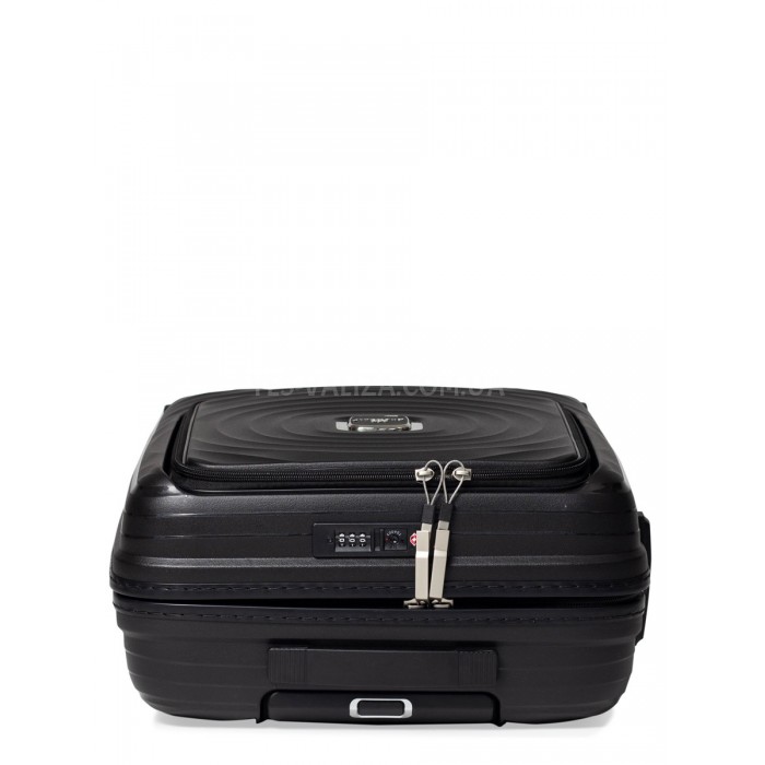 Валіза ручна поклажа S поліпропілен чорна 55х38х20/35л/2.8кг/Snowball, фото 7