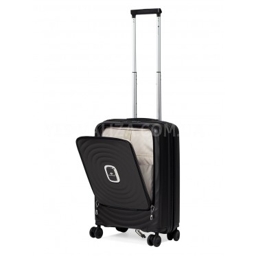 Валіза ручна поклажа S поліпропілен чорна 55х38х20/35л/2.8кг/Snowball