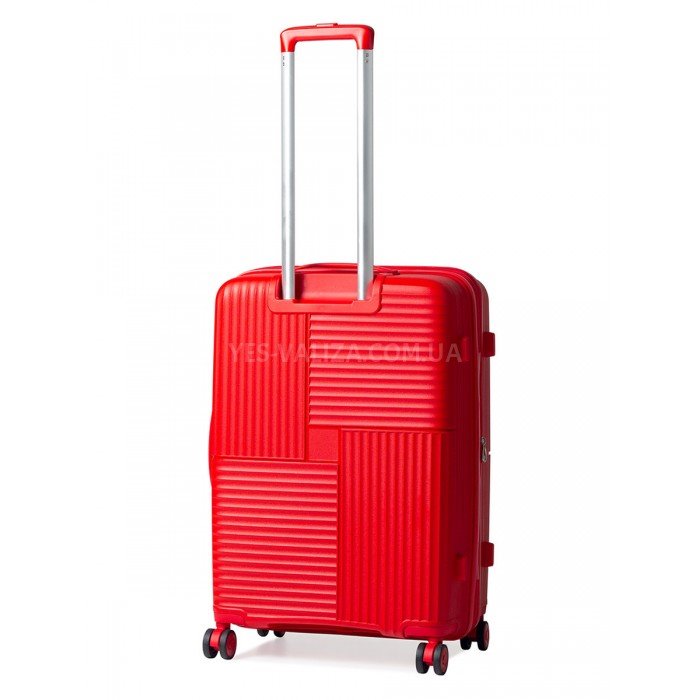 Чемодан средний M полипропилен красный 66х46х27+5см/84л/3.7кг/Snowball, фото 3