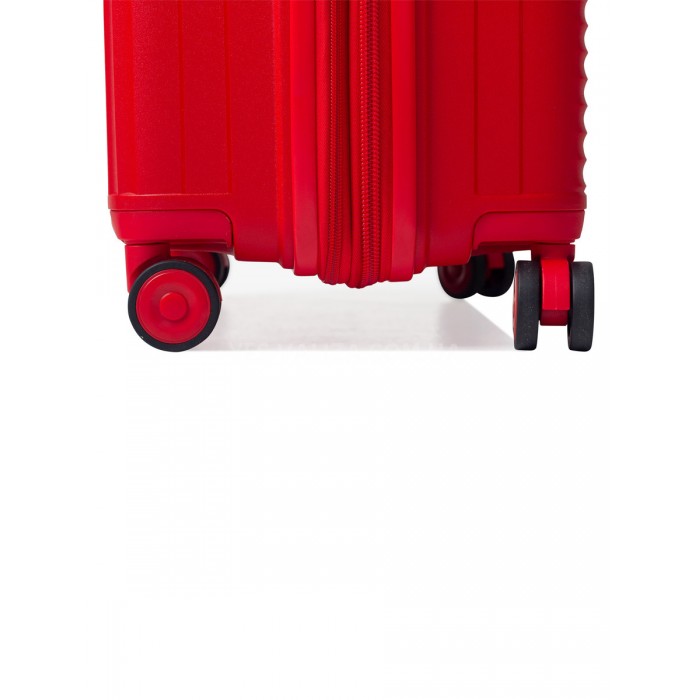 Чемодан средний M полипропилен красный 66х46х27+5см/84л/3.7кг/Snowball, фото 9