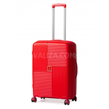 Чемодан средний M полипропилен красный 66х46х27+5см/84л/3.7кг/Snowball