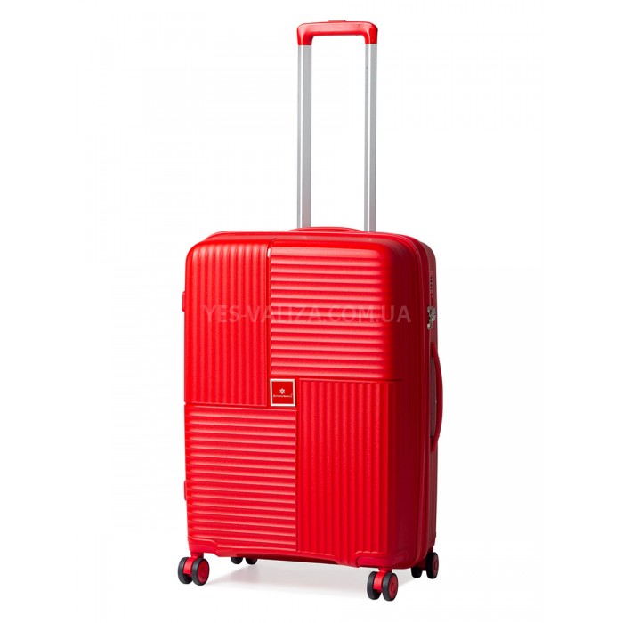 Чемодан средний M полипропилен красный 66х46х27+5см/84л/3.7кг/Snowball, фото 1