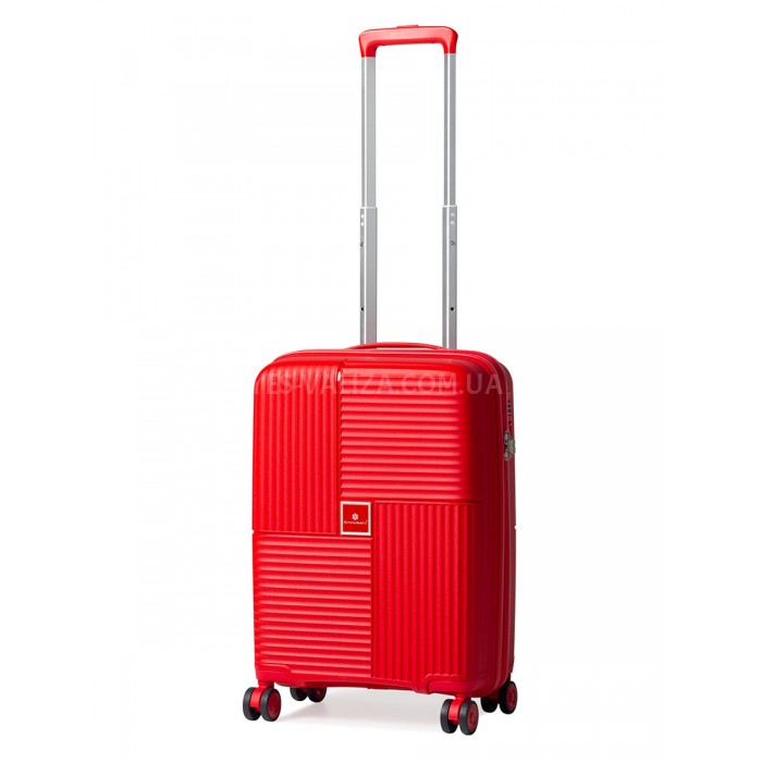 Чемодан ручная кладь полипропилен красный 55х36х20см/35л/2.7кг/Snowbal, фото 1