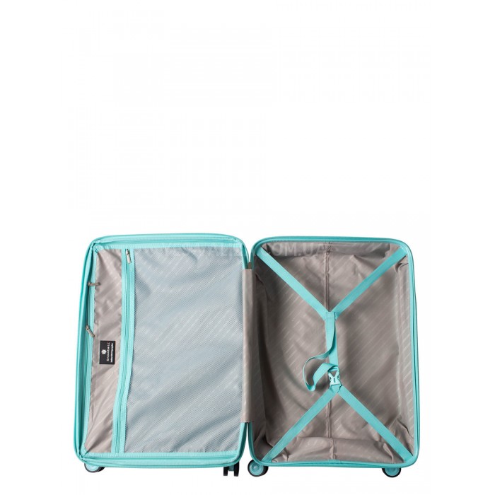 Чемодан средний M полипропилен бирюза 66х46х27+5см/84л/3.7кг/Snowball, фото 10