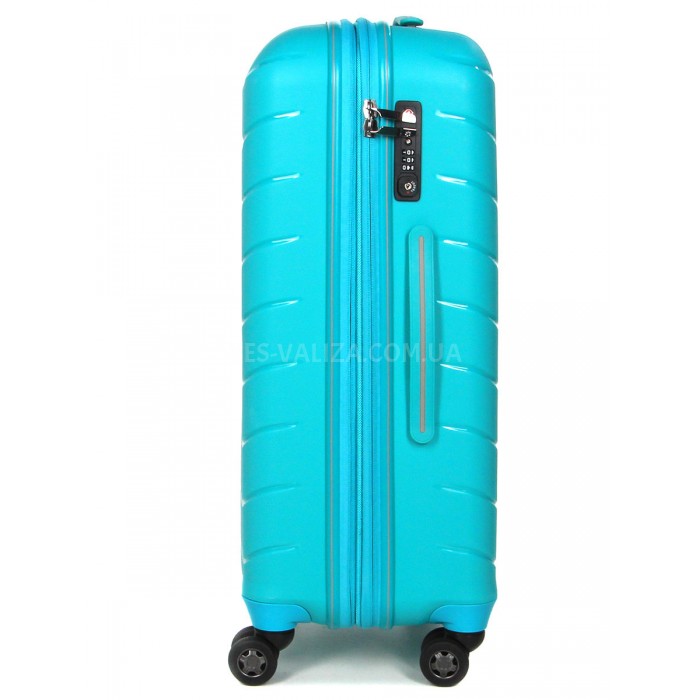 Валіза середня M поліпропілен бірюза 67х45х26+5/83л/4кг/Snowball 61303, фото 4