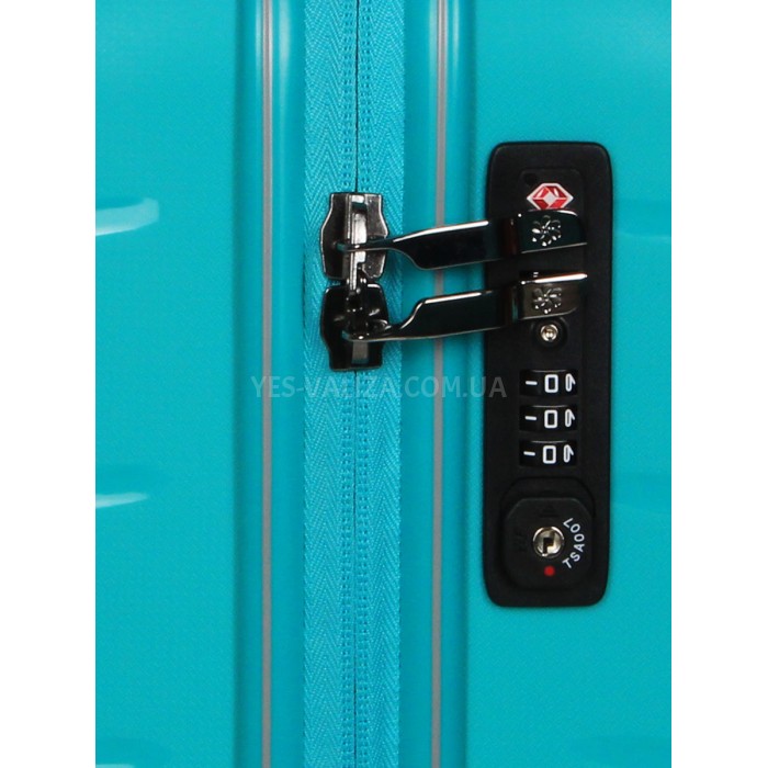 Валіза ручна поклажа Sполіпропілен бірюза 55х37х20см/36л/2.8кг/Snowbal, фото 8