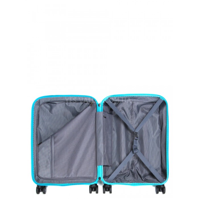 Чемодан ручная кладь Sполипропилен бирюза 55х37х20см/36л/2.8кг/Snowbal, фото 9