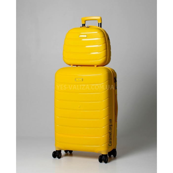 Кейс(ручна поклажа) BCполіпропілен жовтий 36х32х17/16л/1.1кг/Snowball, фото 7