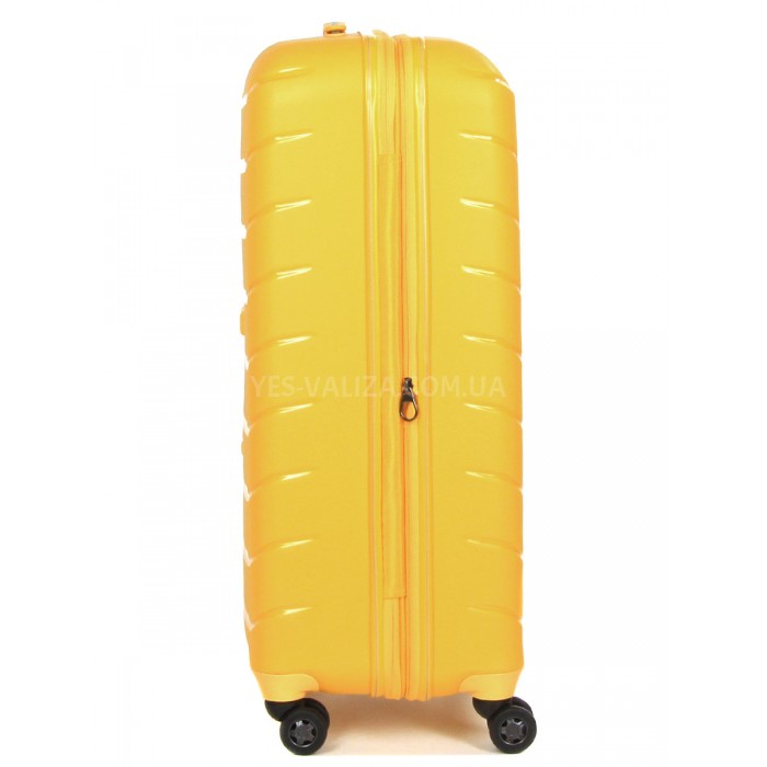 Чемодан большой L полипропилен жёлтый 77х52х31+5/128л/5кг/Snowbal61303, фото 5