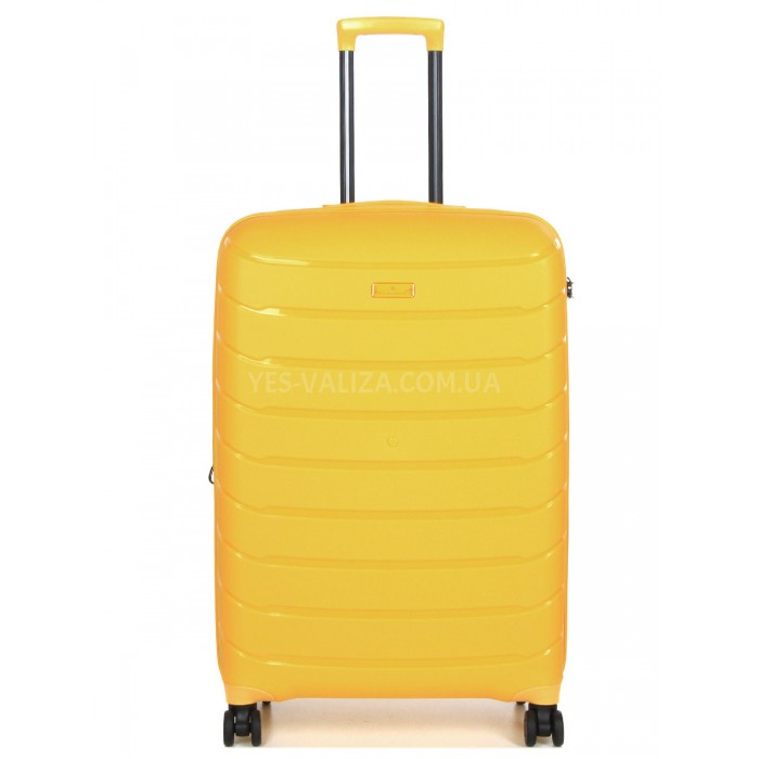 Валіза велика L поліпропілен жовта 77х52х31+5/128л/5кг/Snowball 61303, фото 1