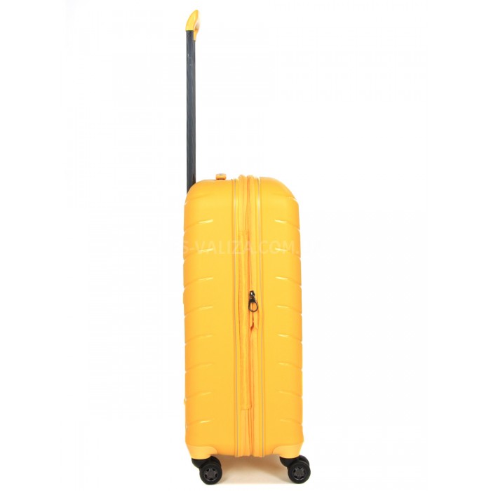 Чемодан средний M полипропилен жёлтый 67х45х26+5/83л/4кг/Snowbal 61303, фото 4