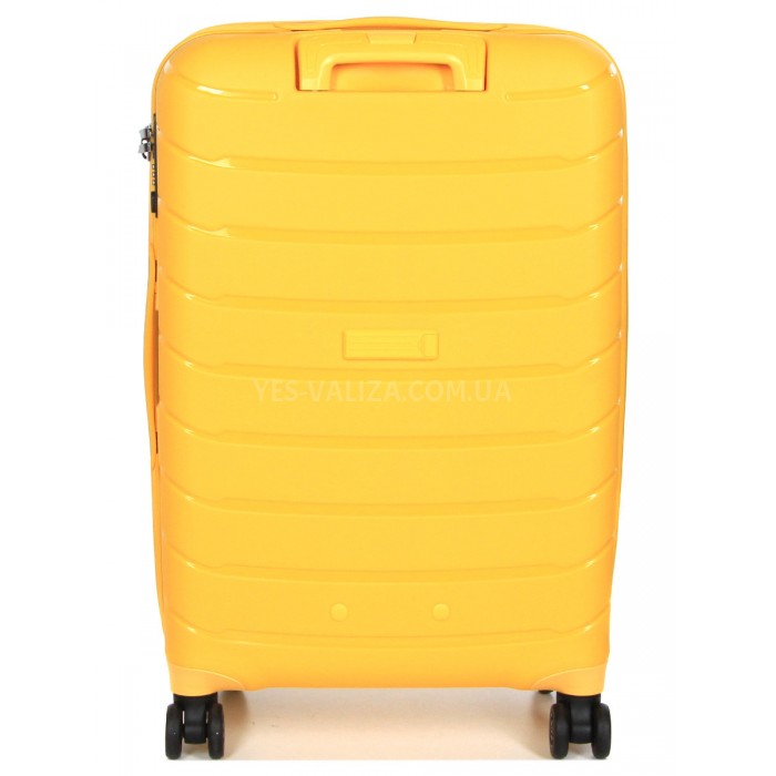 Чемодан средний M полипропилен жёлтый 67х45х26+5/83л/4кг/Snowbal 61303, фото 3