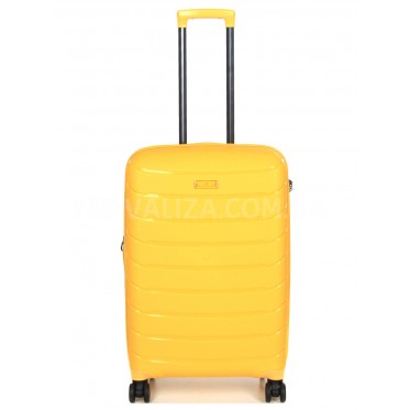 Валіза середня M поліпропілен жовта 67х45х26+5/83л/4кг/Snowball 61303