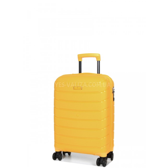 Чемодан ручная кладь S полипропилен жёлтый55х37х20см/36л/2.8кг/Snowbal, фото 2