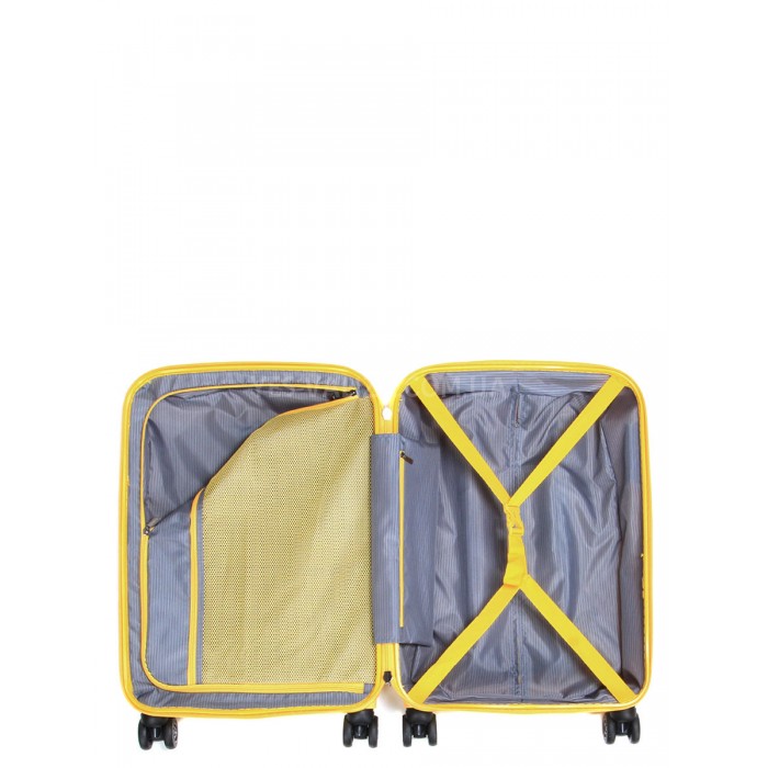 Валіза ручна поклажа S поліпропілен жовта 55х37х20см/36л/2.8кг/Snowbal, фото 8