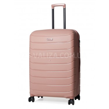 Валіза велика L поліпропілен пудра 77х52х31+5/128л/5кг/Snowball 61303