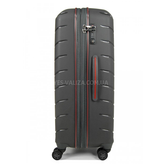 Валіза велика L поліпропілен сіра 77х52х31+5см/128л/5кг/Snowball 61303, фото 3