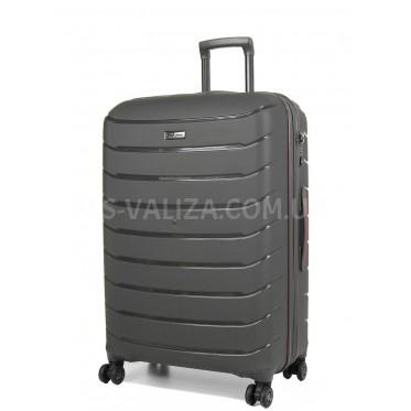 Валіза велика L поліпропілен сіра 77х52х31+5см/128л/5кг/Snowball 61303