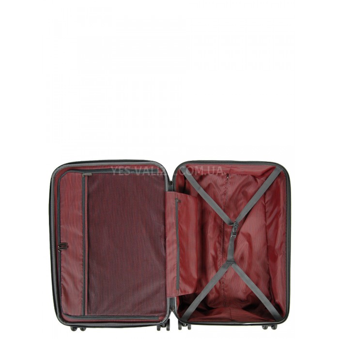 Чемодан средний M полипропилен серый 67х45х26+5/83л/4кг/Snowball 61303, фото 9