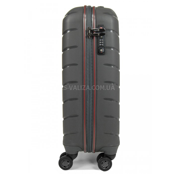 Валіза ручна поклажа S поліпропілен сіра 55х37х20см/36л/2.8кг/Snowball, фото 4