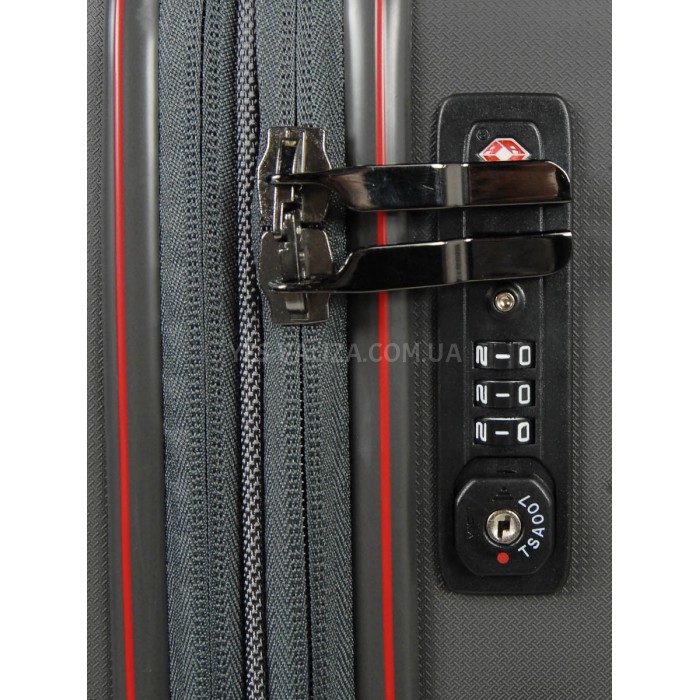 Чемодан ручная кладь S полипропилен серый 55х37х20см/36л/2.8кг/Snowbal, фото 8