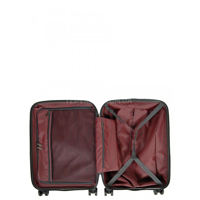 Чемодан ручная кладь S полипропилен серый 55х37х20см/36л/2.8кг/Snowbal, фото 9