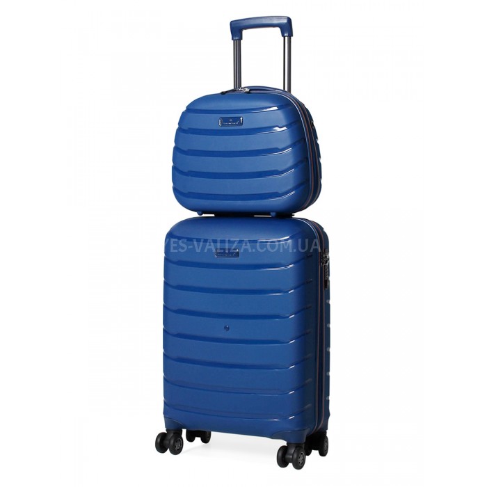 Кейс(ручная кладь) BC полипропилен синий 36х32х17/16л/1.1кг/Snowball, фото 7