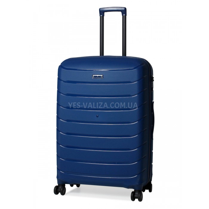 Чемодан большой L полипропилен синий 77х52х31+5/128л/5кг/Snowbal 61303, фото 1