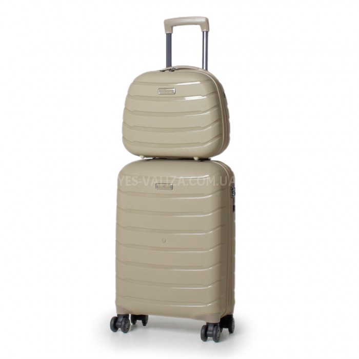 Кейс(ручная кладь) BC полипропилен беж. 36х32х17/16л/1.1кг/Snowball, фото 6