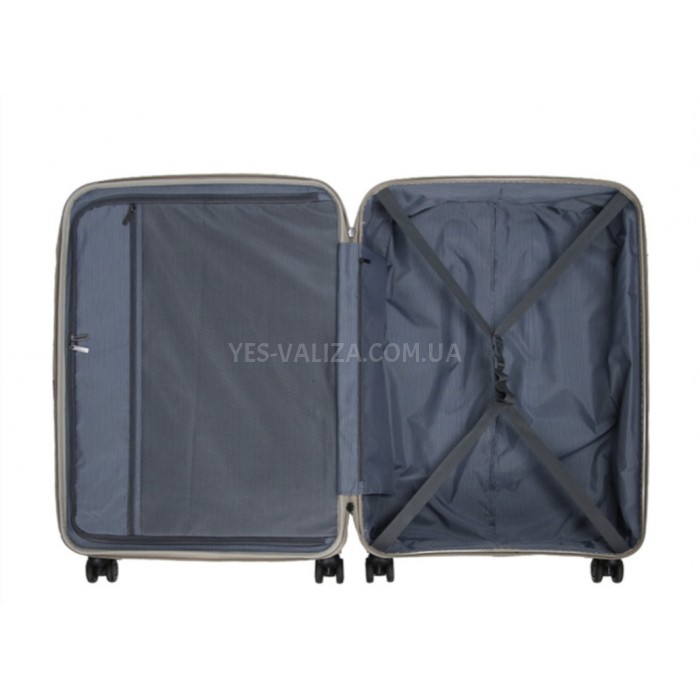 Валіза велика L поліпропілен бежева 77х52х31+5/128л/5кг/Snowball 61303, фото 10