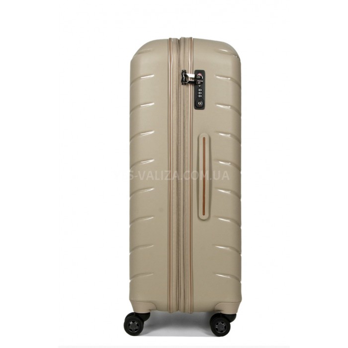 Валіза велика L поліпропілен бежева 77х52х31+5/128л/5кг/Snowball 61303, фото 4