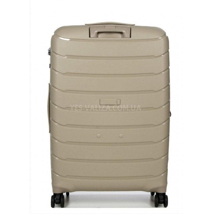 Чемодан большой L полипропилен беж. 77х52х31+5/128л/5кг/Snowball 61303, фото 3