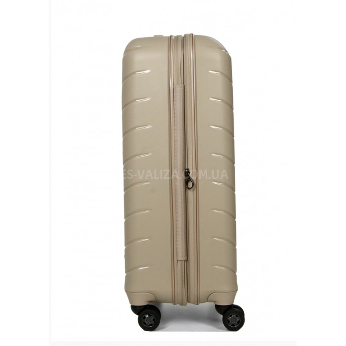 Валіза середня M поліпропілен бежева 67х45х26+5/83л/4кг/Snowball 61303, фото 5