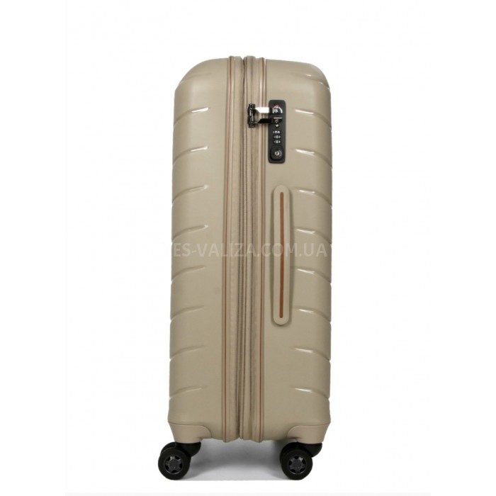 Чемодан средний M полипропилен беж. 67х45х26+5/83л/4кг/Snowball 61303, фото 4
