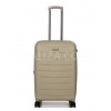 Валіза середня M поліпропілен бежева 67х45х26+5/83л/4кг/Snowball 61303, фото 11