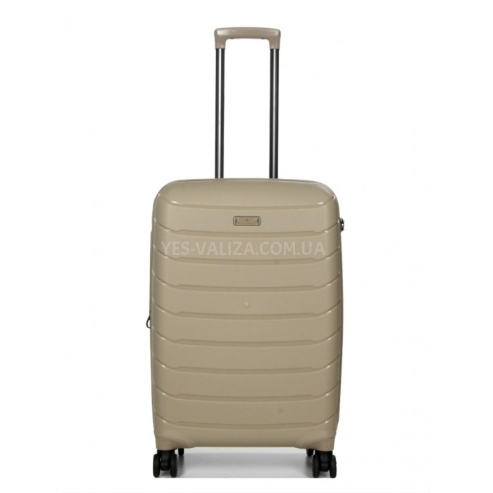 Чемодан средний M полипропилен беж. 67х45х26+5/83л/4кг/Snowball 61303, фото 1