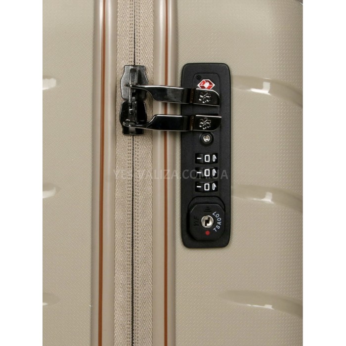 Валіза ручна поклажа S поліпропілен беж. 55х37х20см/36л/2.8кг/Snowball, фото 8