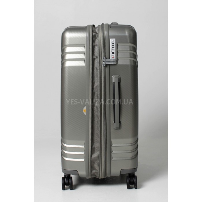 Валіза середня M полікарбонат золото 66х45х27+5см/84л/3.9кг/Airtex 641, фото 6