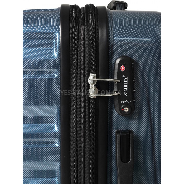 Чемодан Airtex большой L поликарбонат синий 76х50х30(+5)см/117л/4.6кг, фото 9