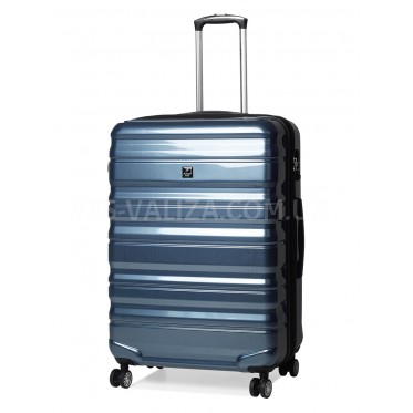 Валіза Airtex велика L полікарбонат синя 76х50х30(+5)см/117л/4.6кг