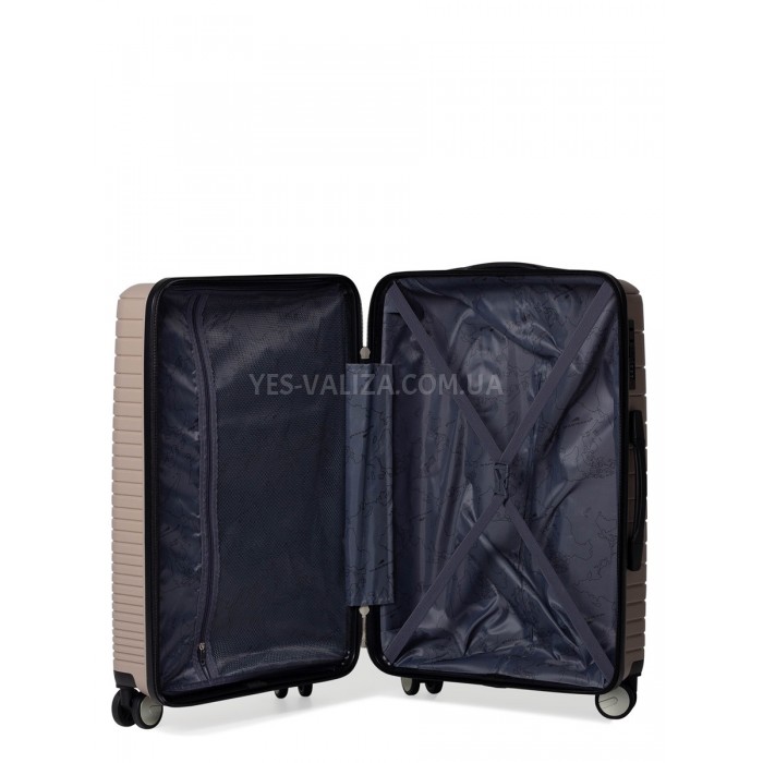 Чемодан большой L полипропилен беж 75х50х30/101л/4.6кг/Madisson 33703, фото 10